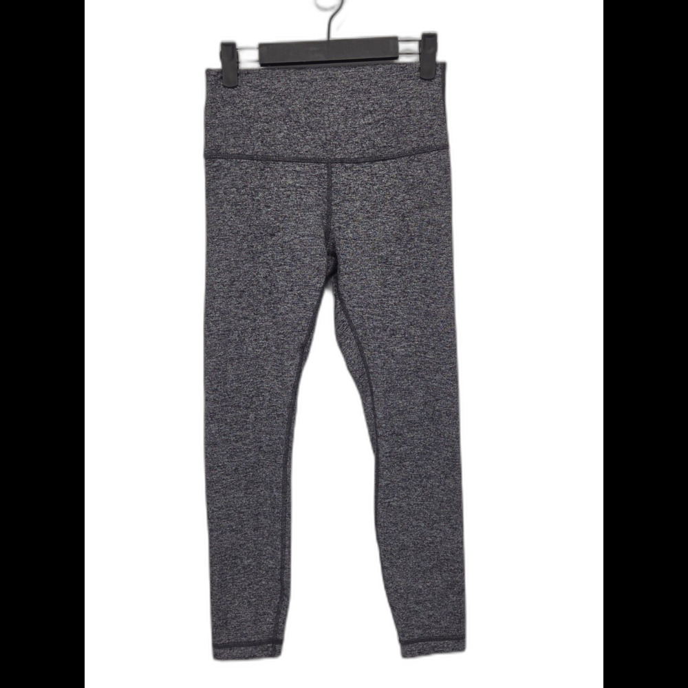 Lululemon Wunder Under Hi-Rise 7/8 Leggings 25" Size 8 Heathered Black